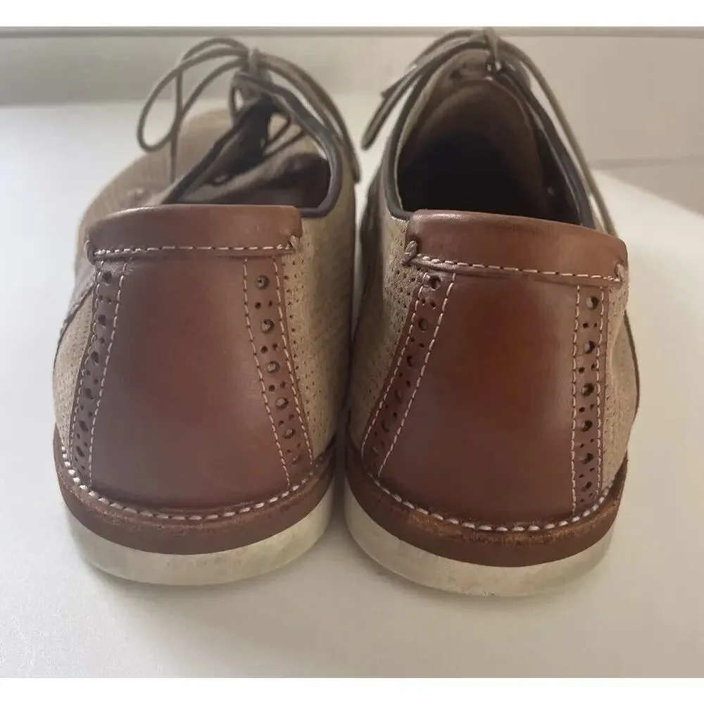 Johnston & Murphy Mens Sheepskin Shoes Brown/Tan Model 20-2306 K15 Size 11M